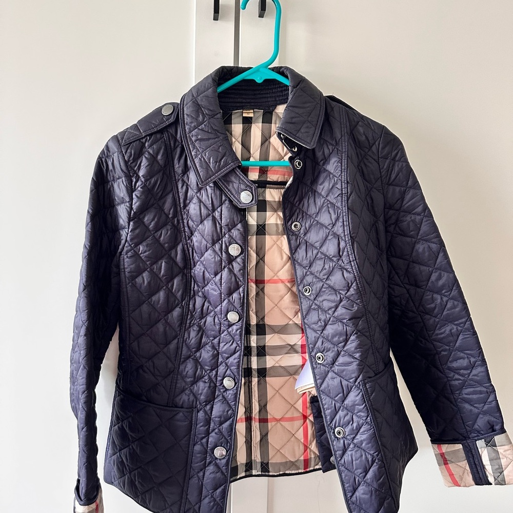 Burberry Kencott Blue Quilted Jacket
